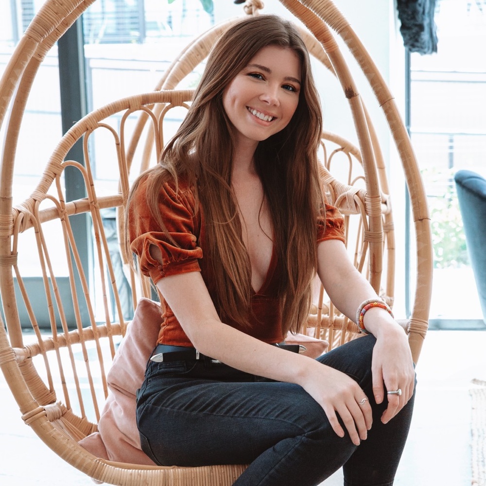 COPY - Orange velvet Forever 21 body suit